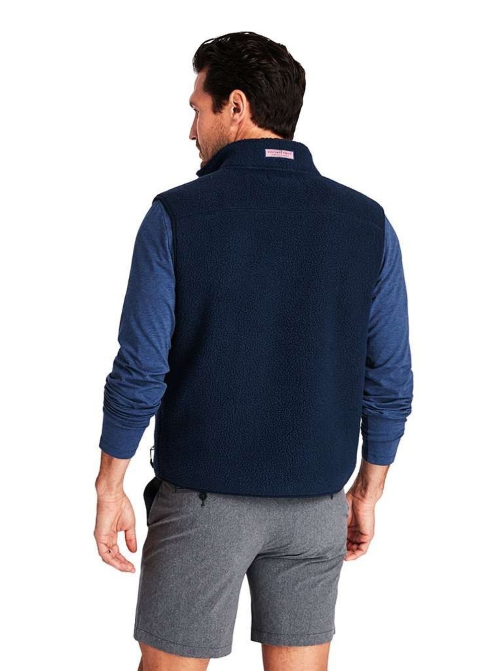 Vineyard Vines Men’s Navy Blue Stillwater Sherpa Vest, Size Large - Picture 2 of 11